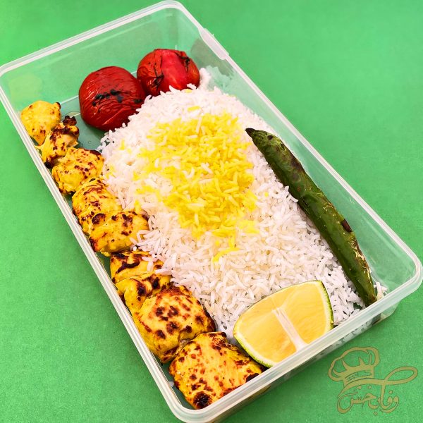 چلو جوجه کباب زعفرانی سینه